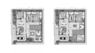Планировка виллы 3 спальни в ЖК Coast Breeze Residences Samui № 11005