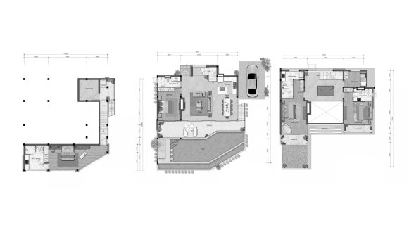 Villa floor plan, 5 bedrooms in Coast Breeze Residences Samui No. 11007 (2D)